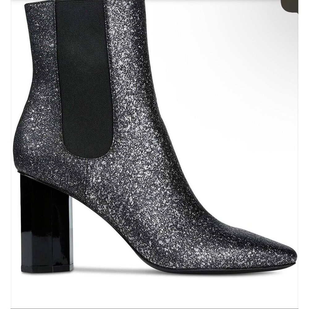 Donald Pliner Womens Laila Booties Silver Glitter 8.5 - Picture 2 of 10